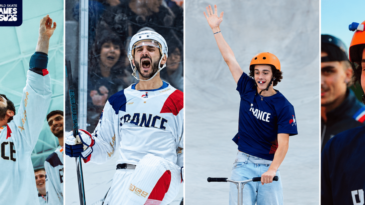 Image de l'article : World Skate Games : L’équipe de France de roller hockey et Andrea Gauduel en trottinette champions du monde !