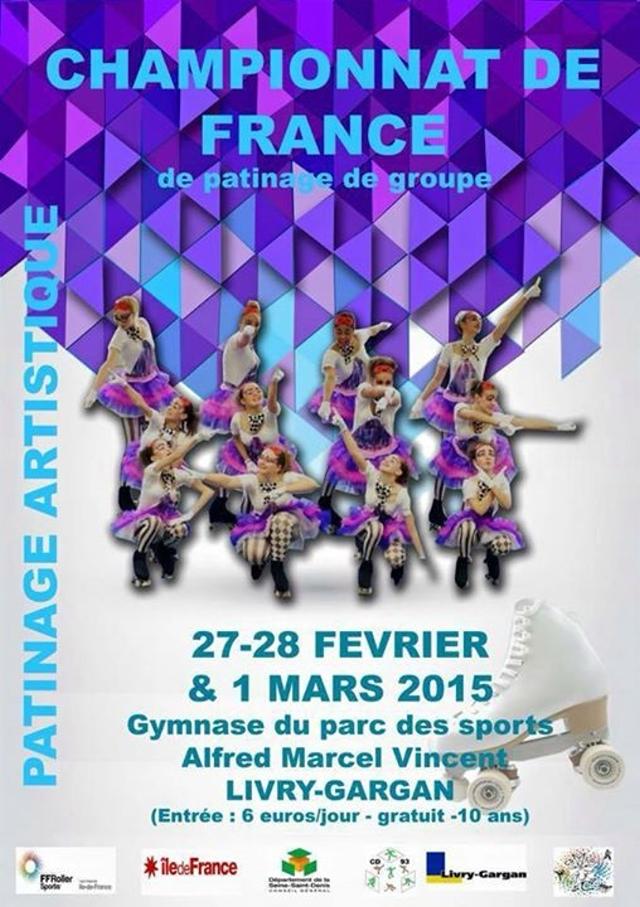 Affiche championnat de France de patinage de groupe