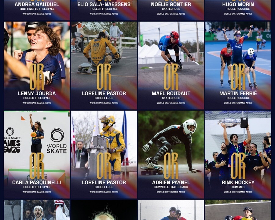 Image de l'article : World Skate Games - Bilan : 41 médailles, 16 titres et des exploits historiques pour les Bleus