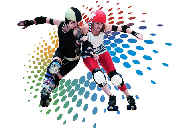 Logo Roller Derby multicolore